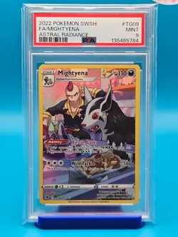 PSA 9 - 2022 POKEMON SWORD & SHIELD ASTRAL RADIANCE TG09 FULL ART/MIGHTYENA - Image 1