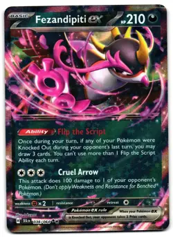 Fezandipiti ex 038/064 - Shrouded Fable Double Rare Pokemon TCG - MP Card - Image 1