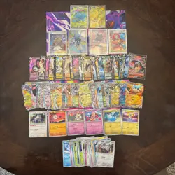 Pokemon 100+ Card Mixed Language Bulk Lot AR-SR-RR-V-EX-C/UC Cards - Wholesale - Image 1