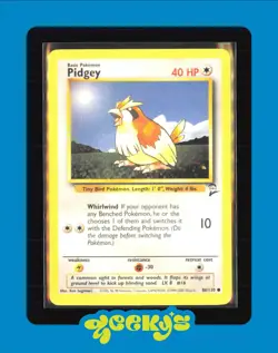 Pidgey Pokemon Card - Base Set 2 086/130 - Vintage 2000 TCG - Image 1