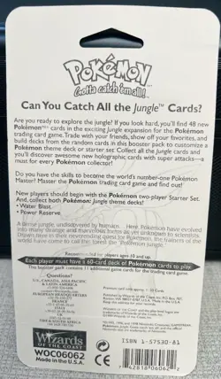 RARE! 1999 WOTC Pokemon Jungle Booster Sealed Blister Pack Flareon Art NEW - Image 2