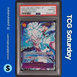 2024 ONE PIECE PRB01 JAPANESE #OP05-119 MONKEY. D. LUFFY ALTERNATE ART PSA 10 - Image 1