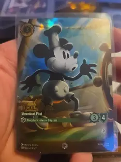 Disney Lorcana TCG Mickey Mouse Steamboat Pilot Enchanted Fabled 231/204 - Image 1