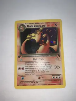 Pokemon Dark Charizard Team Rocket 4/82 1st Edition Holo Rare 80 HP Card 2000 - Image 3