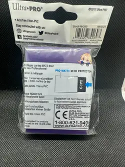 Ultra Pro Matte 60ct Deck Protector Card Sleeves Small 62mm x 89mm Purple - Image 2