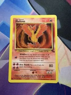 Pokemon TCG Moltres Fossil Card 27/62 Unlimited Rare - Image 1