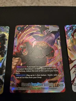 3 Card Alternate Art SR Fusion World Dragon Ball Son Gohan Piccolo Jackie Chun - Image 2