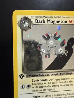 Pokemon Dark Magneton 1st Edition Holo Card 11/82 - Image 2