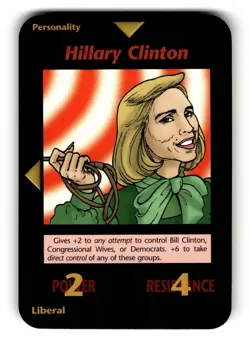 Hillary Clinton Card Base Set INWO Illuminati New World Order Game - Image 1