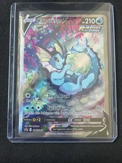 Pokemon TCG Vaporeon v SWSH181 Alternate Art Promo Card Near Mint Condition 🔥🔥 - Image 1