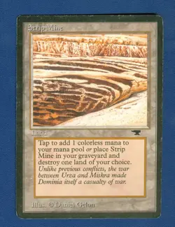 STRIP MINE (No Horizon) rare 1994 ANTIQUITIES Magic the Gathering - Image 1