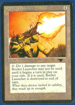 ROCKET LAUNCHER uncommon 1994 ANTIQUITIES Magic the Gathering - Image 1