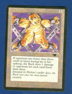THE RACK uncommon 1994 ANTIQUITIES Magic the Gathering Unplayed - Image 1