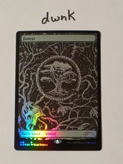 FOIL Forest x1 The Unfathomable Crushing Brutality of Basic Lands Secret Lair - Image 1