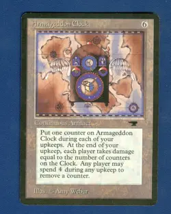 ARMAGEDDON CLOCK uncommon 1994 ANTIQUITIES Magic the Gathering Unplayed - Image 1