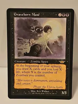 Mtg 💀💀 Graveborn Muse 💀💀 Legions 🌟RARE🌟 MT/NM Regular Magic The Gathering - Image 1