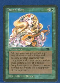 TITANIA'S SONG uncommon 1994 ANTIQUITIES Magic the Gathering Unplayed - Image 1