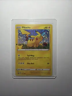 Pokemon Pikachu TCG Holo Card SWSH039 Black McDonald's 25th Anniversary Promo - Image 1