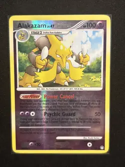 Pokemon TCG Mysterious Treasures ~ 2007 Alakazam Reverse Holo 2/123 MP - Image 1