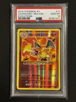 Pokemon TCG Charizard Evolutions 11/108 Reverse Holo Holo Rare PSA 10 - Image 1