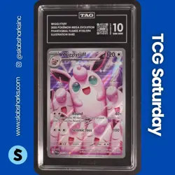 2025 POKEMON PHANTASMAL FLAMES #105/094 WIGGLYTUFF ILLUSTRATION RARE TAG 10 - Image 1