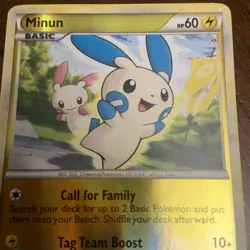 Pokemon Minun Reverse Holo 34/95 – HeartGold SoulSilver Unleashed LP - Image 3