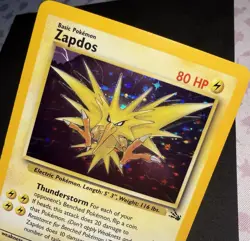 Zapdos 15/62 Holo Rare Fossil Unlimited Vintage 1999 Pokemon TCG LP/M - Image 2