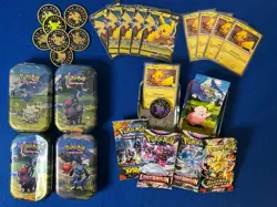 4 Pokemon Booster Pack Bundle Pikachu Promo, Ascended Heroes, Lost Origin, Lot 1 - Image 1