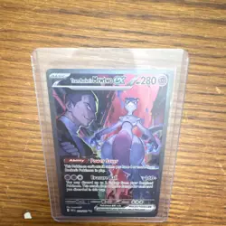Pokemon TCG Team Rocket's Mewtwo EX 231/182 Destined Rivals 280 HP Holo Rare - Image 1