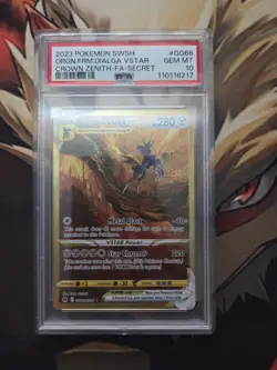Pokemon TCG: Origin Form Dialga VSTAR Crown Zenith GG68 - PSA10 Graded Slab - Image 1