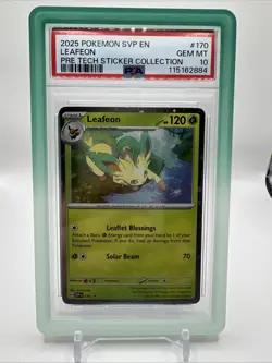 2025 POKEMON SVP EN-SV BLACK STAR PROMO #170 LEAFEON PSA 10 - Image 1