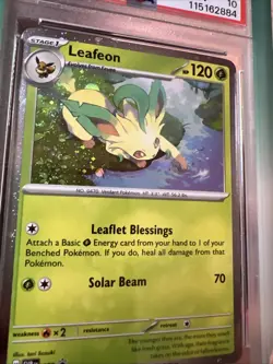2025 POKEMON SVP EN-SV BLACK STAR PROMO #170 LEAFEON PSA 10 - Image 3