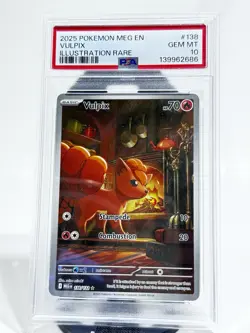 2025 Pokemon Mega Evolution Vulpix Illustration Rare #138 PSA 10 - Image 1