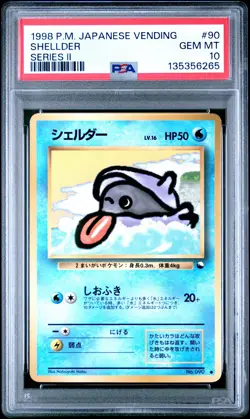 1998 POKEMON JPN VENDING SER II #90 SHELLDER PSA 10 - Image 1