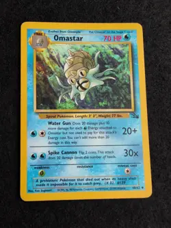 Pokemon TCG Omastar Fossil 40/62 Regular - Image 1