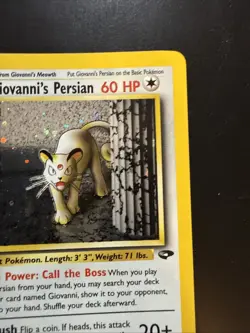 Pokemon TCG Giovanni's Persian 8/132 Gym Holo Rare Unlimited 1st Edition - Image 3