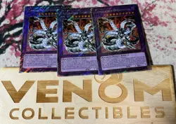 3x (M/NM) Chimeratech Overdragon RA03-EN166 Platinum Rare 1st Edition YuGiOh - Image 1