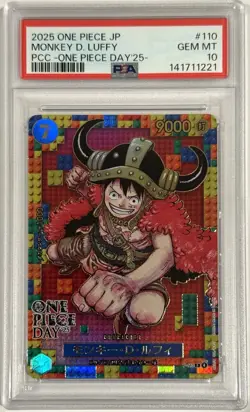 2025 One Piece Monkey D. Luffy #P-110 One Piece Day Promo PSA 10 Gem Mint - Image 1