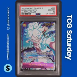 2024 ONE PIECE PRB01 JAPANESE #OP05-119 MONKEY. D. LUFFY ALTERNATE ART PSA 10 - Image 1
