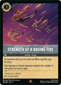 Disney Lorcana TCG - Fabled Strength of a Raging Fire - Rare 201/204 - Image 1
