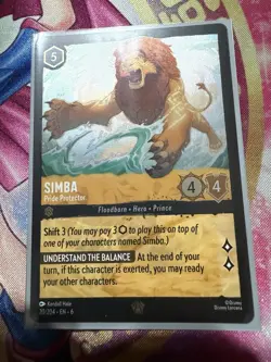 Disney Lorcana Simba Pride Protector 20/204 Legendary Azurite Sea Cold FOIL HOLO - Image 1