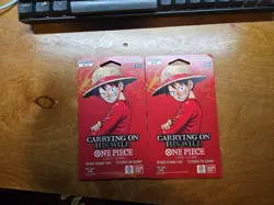 One Piece Card Game Carrying On His Will Sleeved Booster Pack Lot of 2 OP 13 - Image 1