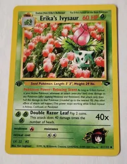 Pokemon Gym Challenge 41/132 Erika's Ivysaur 1st Edition Pokemon Card - Image 1