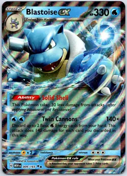 Blastoise ex - JUMBO - Scarlet Violet 151 EN 009/165 Promo Pokemon Card NM - Image 1