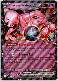 Team Rocket's Mewtwo ex - JUMBO - Destined Rivals Promo Pokemon Card NM - Image 1