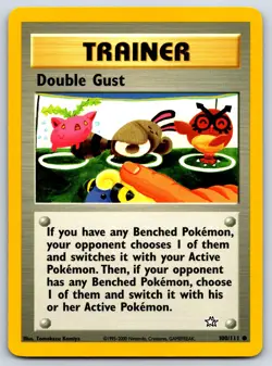 Double Gust - Neo Genesis 100/111 Vintage Tomokazu Komiya Pokemon Card LP - Image 1