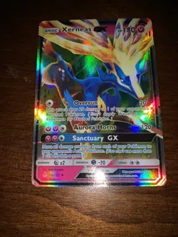 Pokemon Xerneas GX Ultra Rare Full Art Holo Sun & Moon 90/131 Card - Image 1