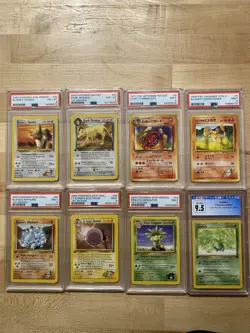 Lot of 8 PSA/CGC Graded Vintage Pokemon Cards (Gym & Rocket Sets) - Image 1