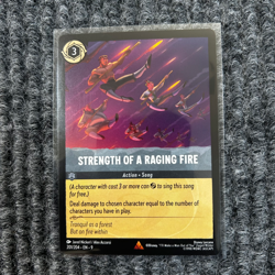 Disney Lorcana Fabled Strength of a Raging Fire 201/204 Rare Action Song Card NM - Image 1