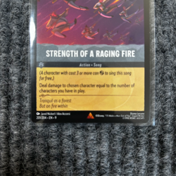 Disney Lorcana Fabled Strength of a Raging Fire 201/204 Rare Action Song Card NM - Image 4